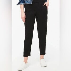 J. Crew City Fit Black Stretch Cropped Straight Leg Pants | Size 8